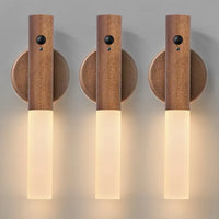Smart Motion Sensor Night Light LED Rechargeable Magnetic Wall Lamp Portable for Hallway Bedroom Stairs Bathroom Cabinets Decor