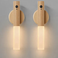 Smart Motion Sensor Night Light LED Rechargeable Magnetic Wall Lamp Portable for Hallway Bedroom Stairs Bathroom Cabinets Decor